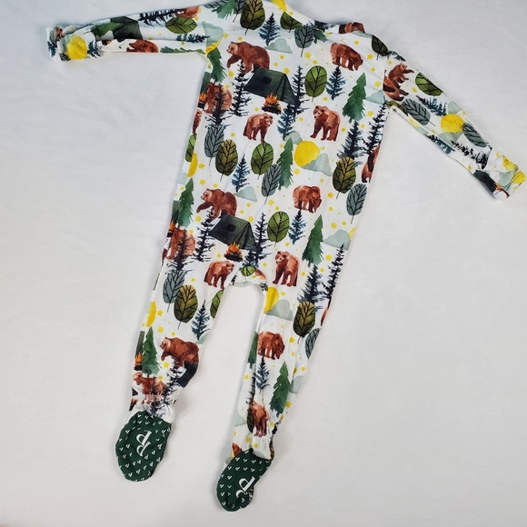 Posh Peanut Archer Bamboo Footed Sleeper Pajama Footie 0-3 Months - Picture 8 of 11